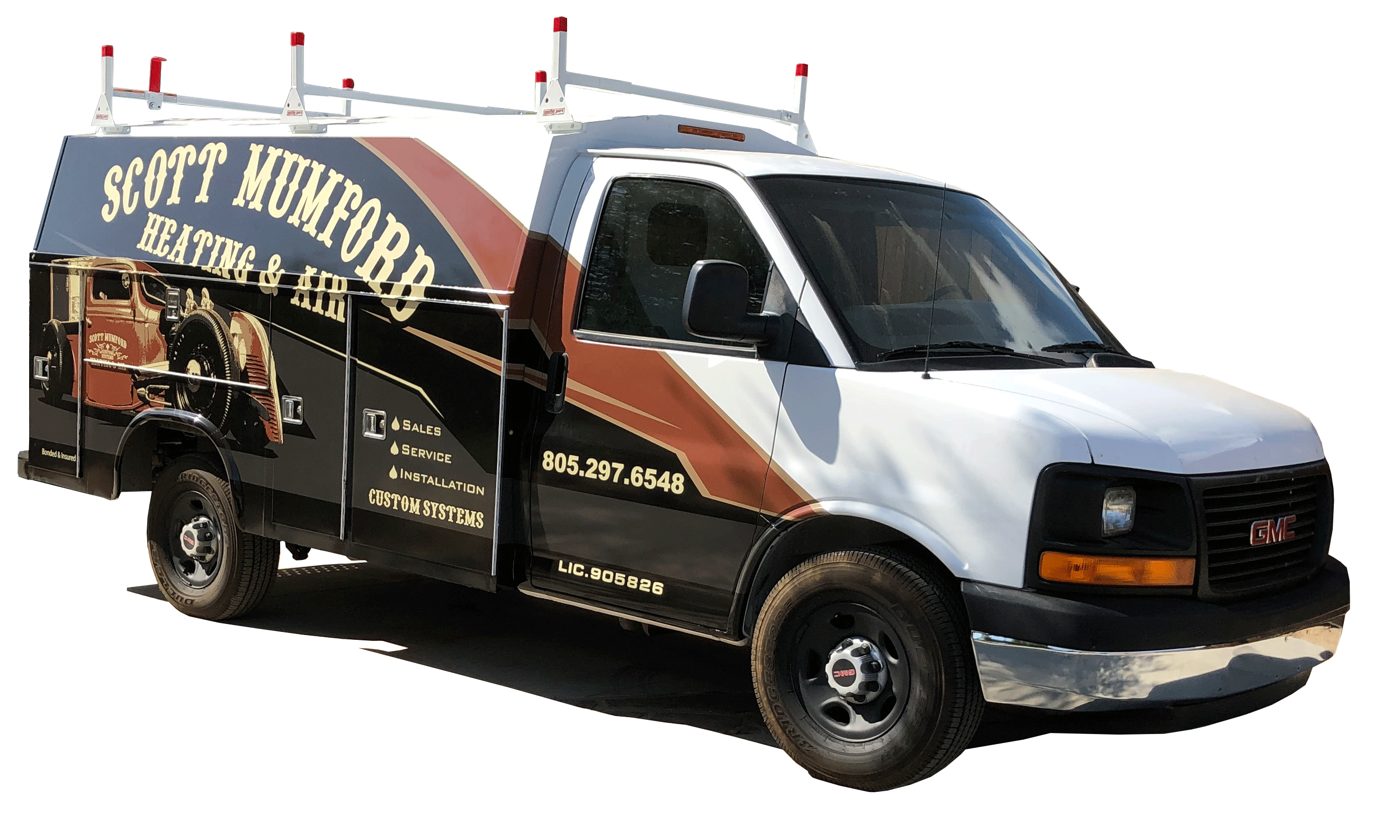 The Scott Mumford Heating and Air service truck